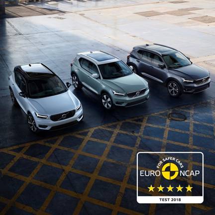 Volvo XC40, Europese auto van het jaar, ontvangt vijf sterren in de Euro NCAP test